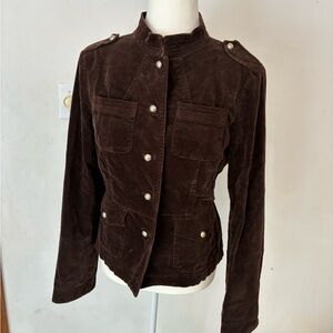 Mossimo Supply Co Brown Utility Jacket with Stand-Up Collar